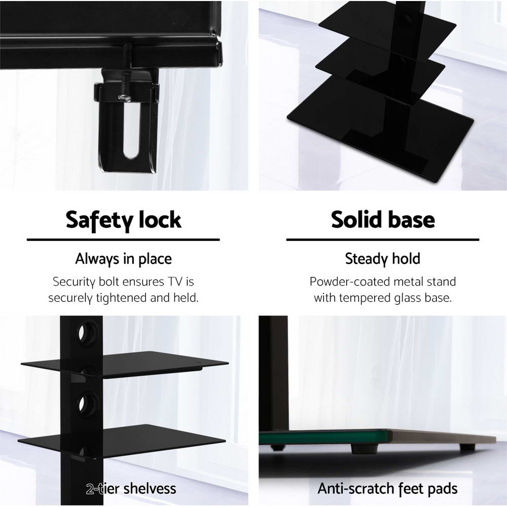 Artiss TV Stand Mount Bracket for 32"-70" LED LCD 3 Tiers Storage Floor Shelf 8