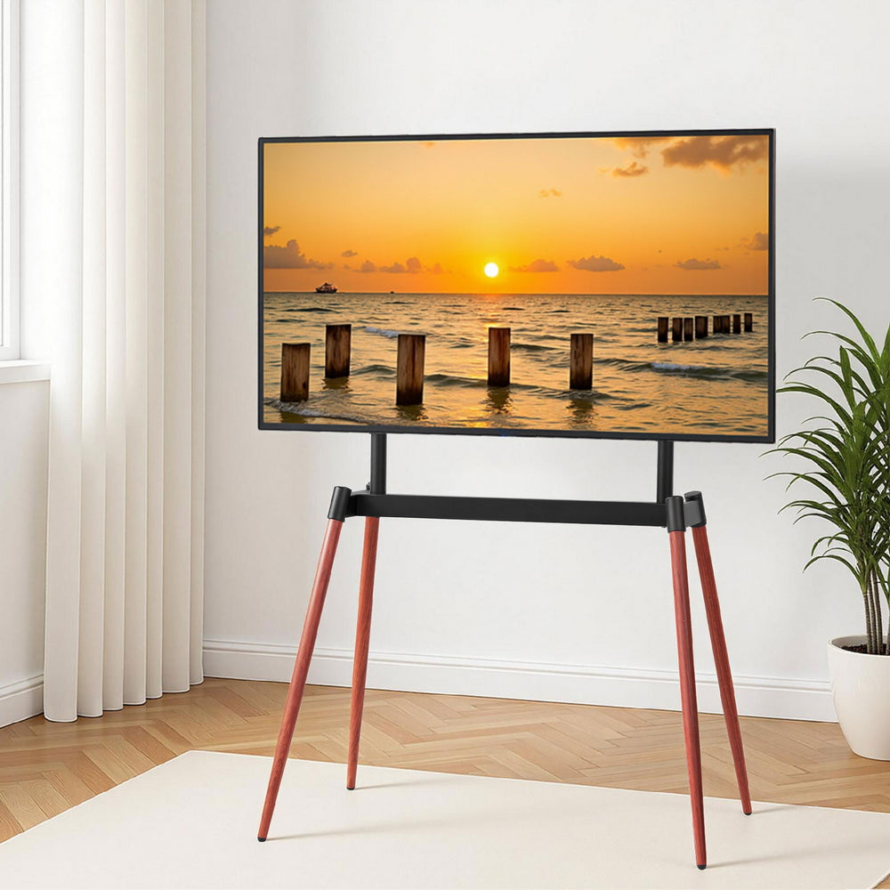 Artiss TV Stand 32-75 inch LED LCD Screen Wooden Floor Easel Height Adjustable 7