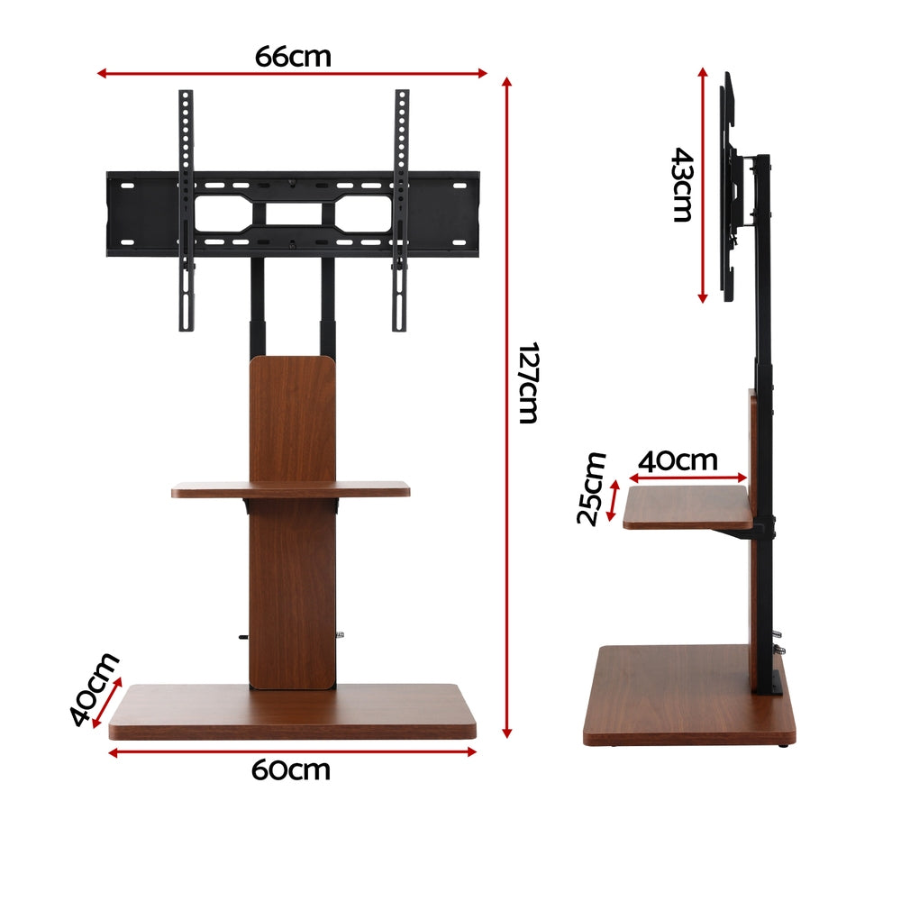 Artiss TV Stand 32-70" Wooden Tray Swivel Height Adjustable 3