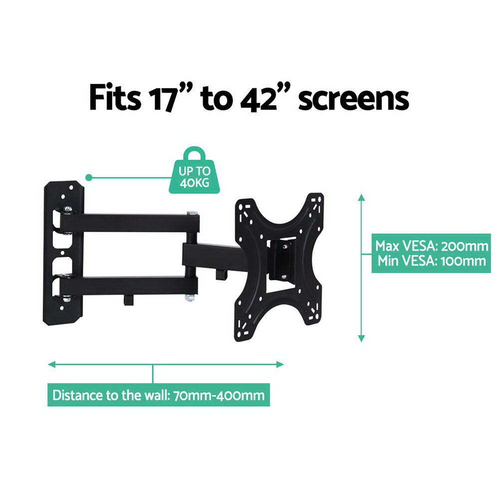 Artiss TV Wall Mount Bracket for 17"-42" LED LCD TVs Full Motion Strong Arms 6