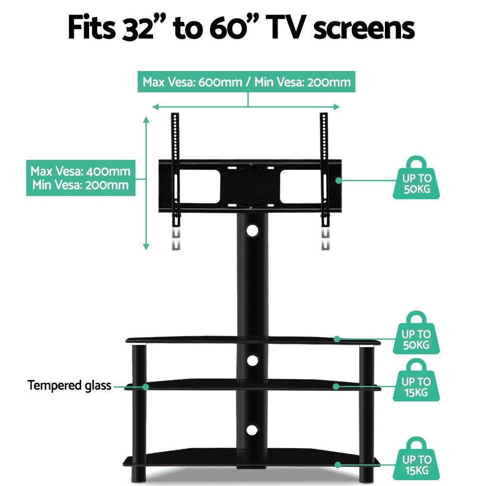 Artiss TV Stand Mount Bracket for 32"-60" LED LCD 3 Tiers Storage Floor Shelf 5