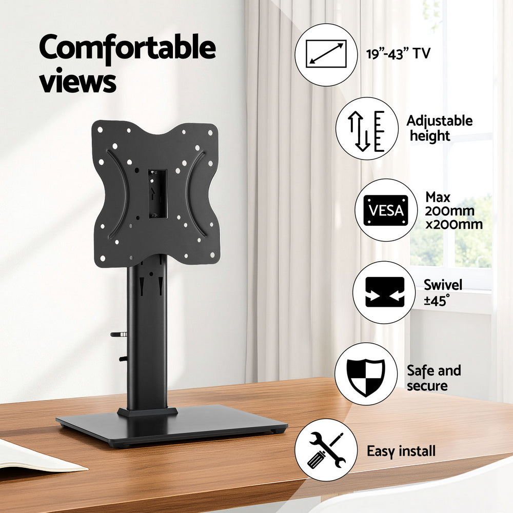 Artiss TV Stand Bracket for 19 - 43 inch TVs Table Top Desktop Universal Swivel 5