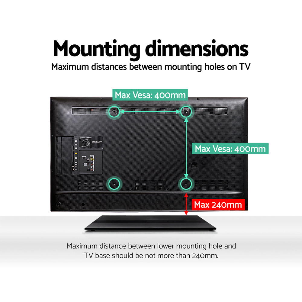 Artiss TV Stand Mount Bracket for 32"-55" LED LCD Swivel Tabletop Desktop Plasma 7
