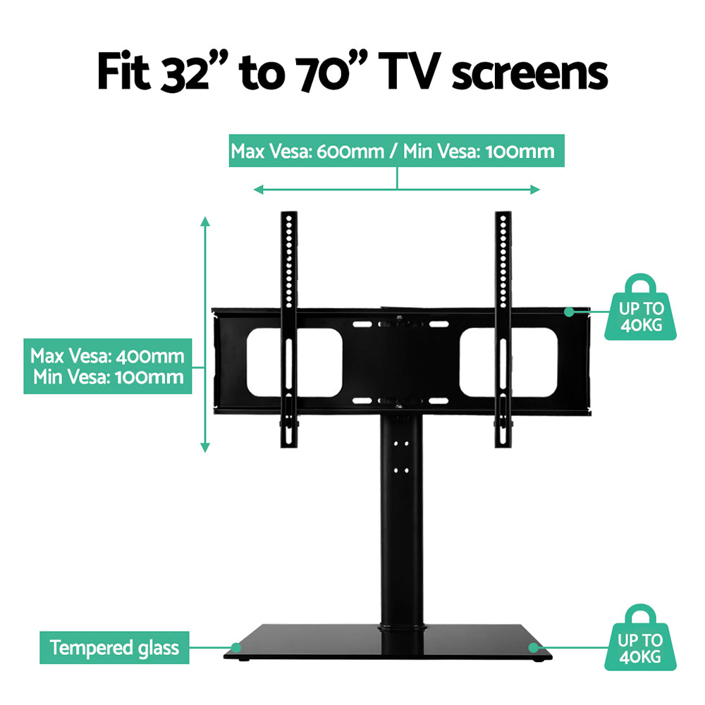 Artiss TV Stand Mount Bracket for 32"-70" LED LCD Swivel Tabletop Desktop Plasma 6