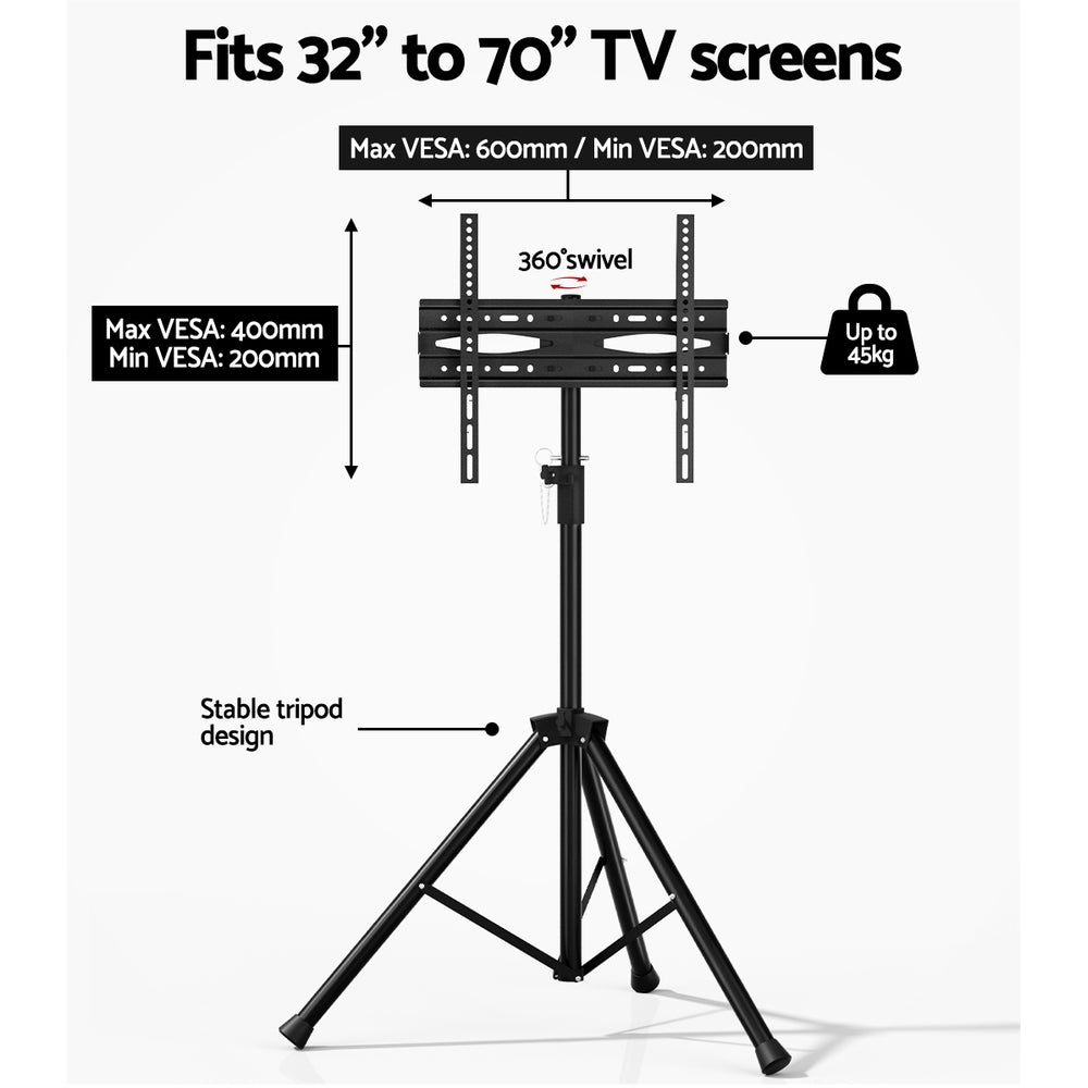 Artiss TV Stand Mount Bracket for 32"-70" LED LCD Tripod Floor Shelf Universal 4