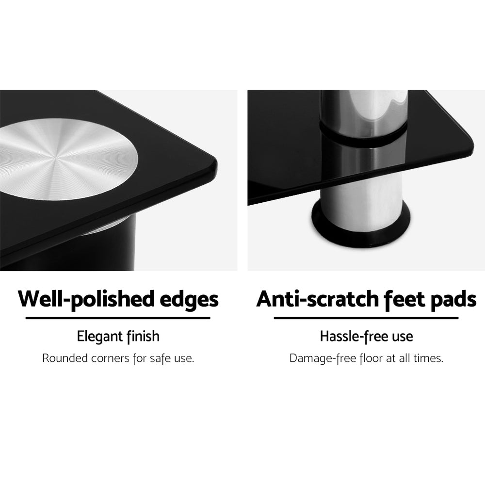 Artiss TV Stand 3 Tiers Storage Shelf Rack Tempered Glass Entertainment Unit 8