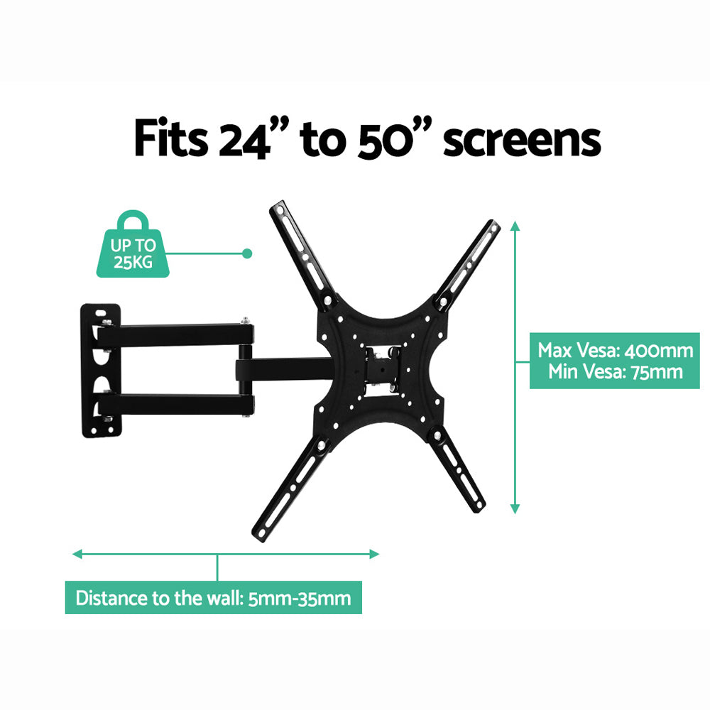 Artiss TV Wall Mount Bracket for 24"-50" LED LCD TVs Full Motion Strong Arms 6