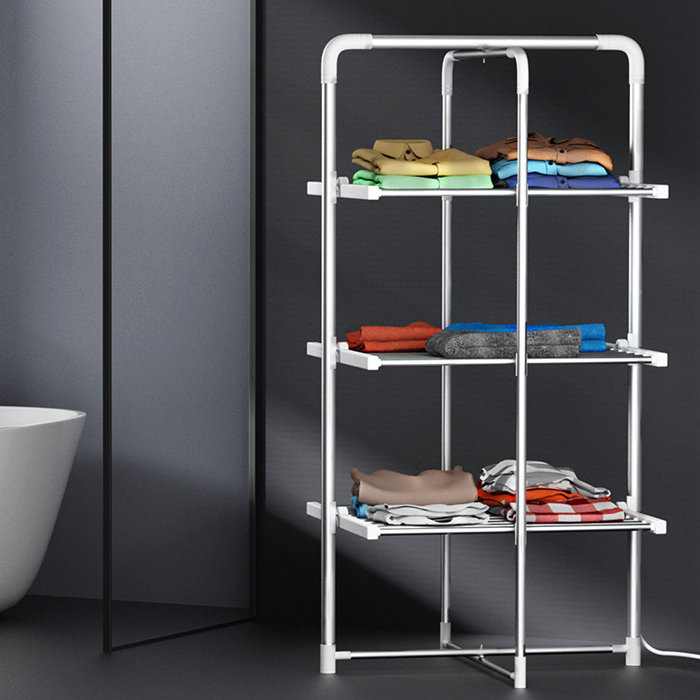 Devanti Electric Heated Towel Rail Rack 30 Bars Foldable Clothes Dry Warmer 8