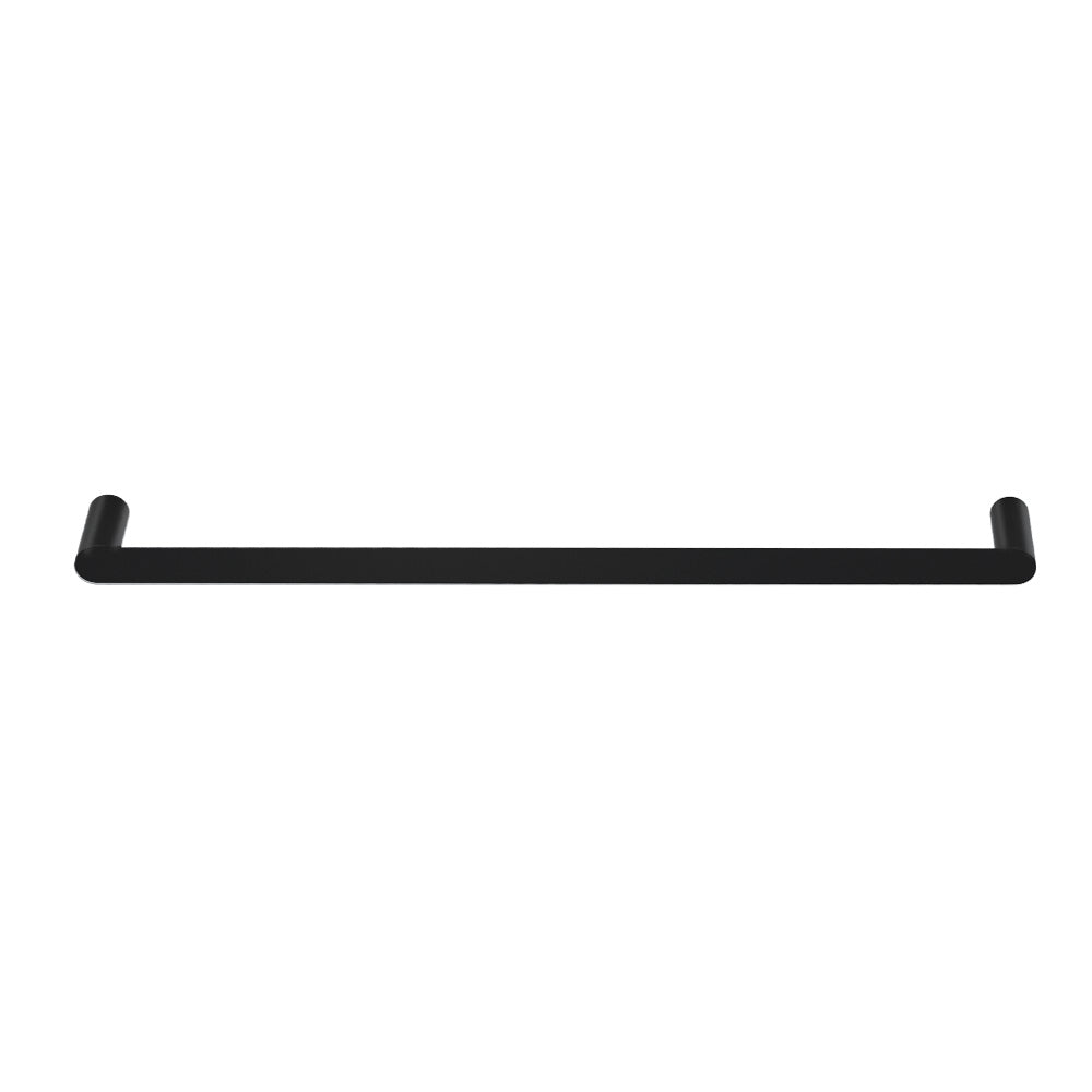 Towel Rail Rack Holder Single 600mm Wall Mounted Stainless Steel Black 3