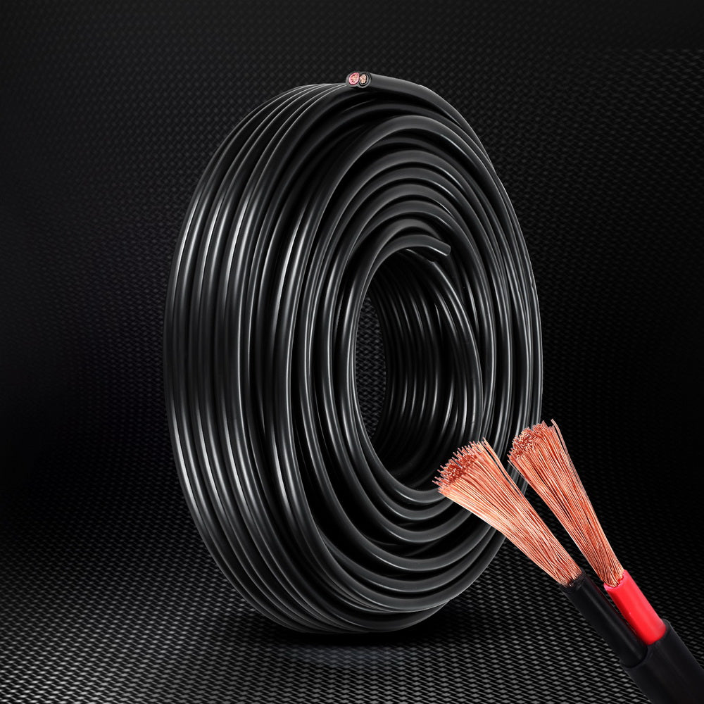 Giantz 2.5MM 10M Twin Core Wire Electrical Cable Extension Car 450V 2 Sheath 6