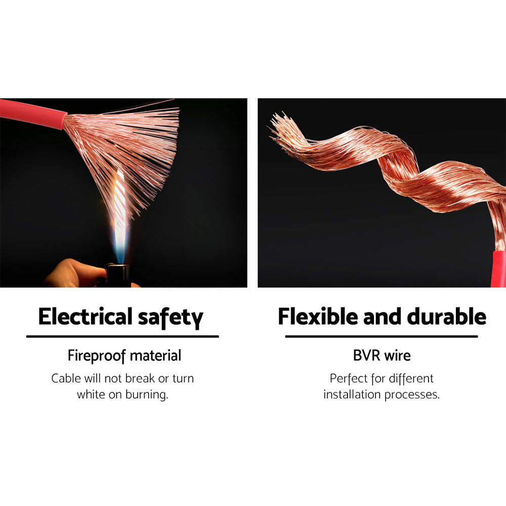 Giantz 3MM 100M Twin Core Wire Electrical Cable Extension Car 450V 2 Sheath 5