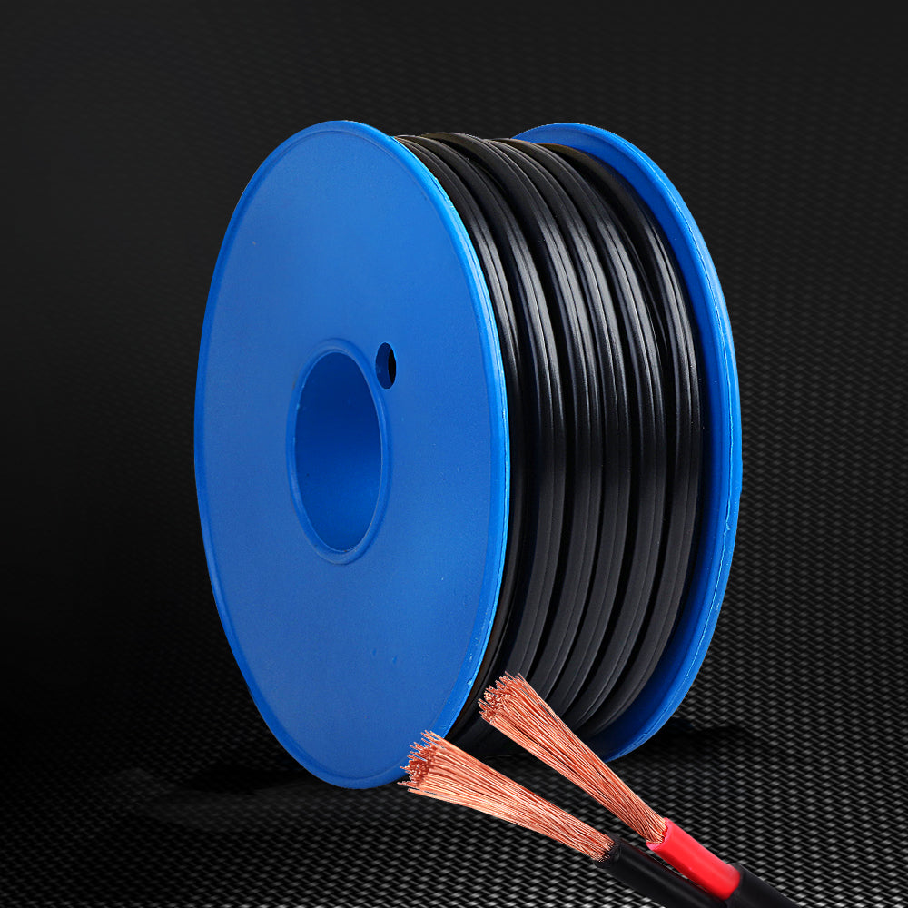 Giantz 4MM 30M Twin Core Wire Electrical Cable Extension Car 450V 2 Sheath 8
