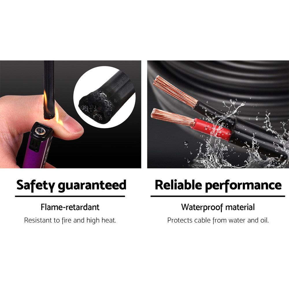 Giantz 6MM 10M Twin Core Wire Electrical Cable Extension Car 450V 2 Sheath 5
