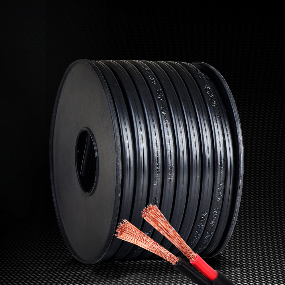 Giantz 6MM 30M Twin Core Wire Electrical Cable Extension Car 450V 2 Sheath 8