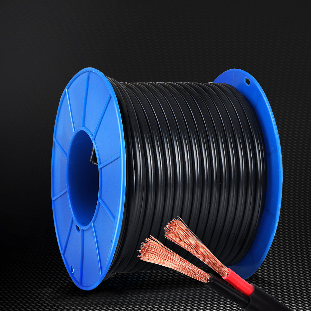 Giantz 6MM 60M Twin Core Wire Electrical Cable Extension Car 450V 2 Sheath 7