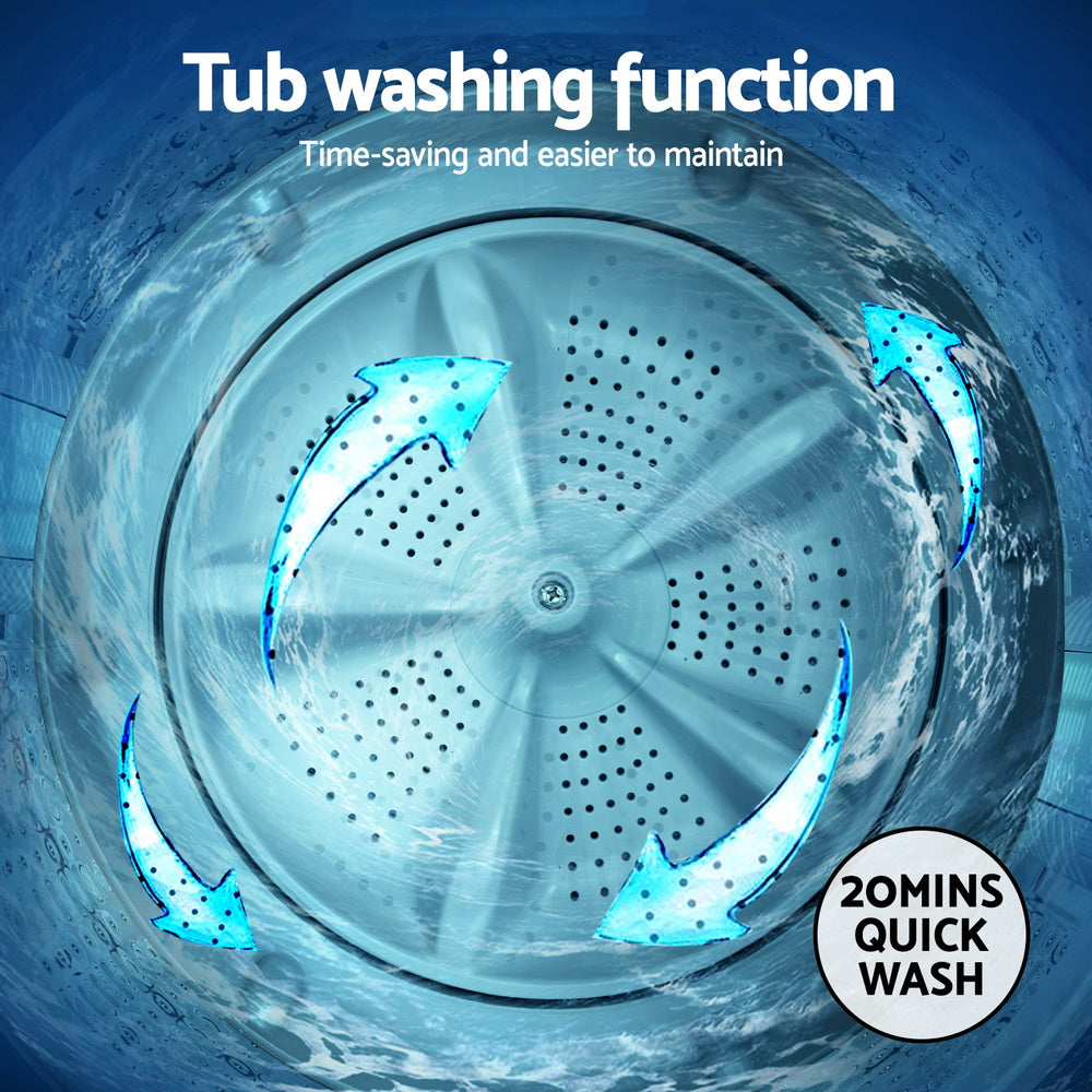 Devanti 6kg Top Load Washing Machine White 5