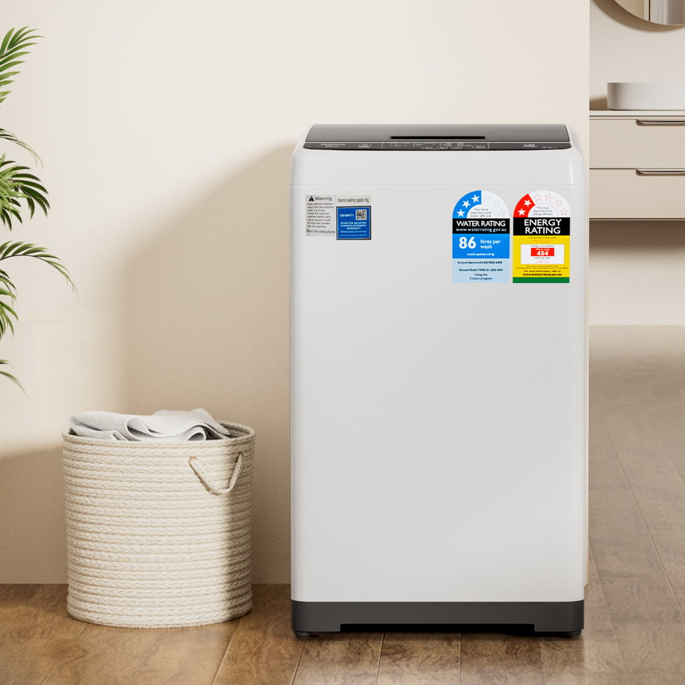 Devanti 6kg Top Load Washing Machine White 7