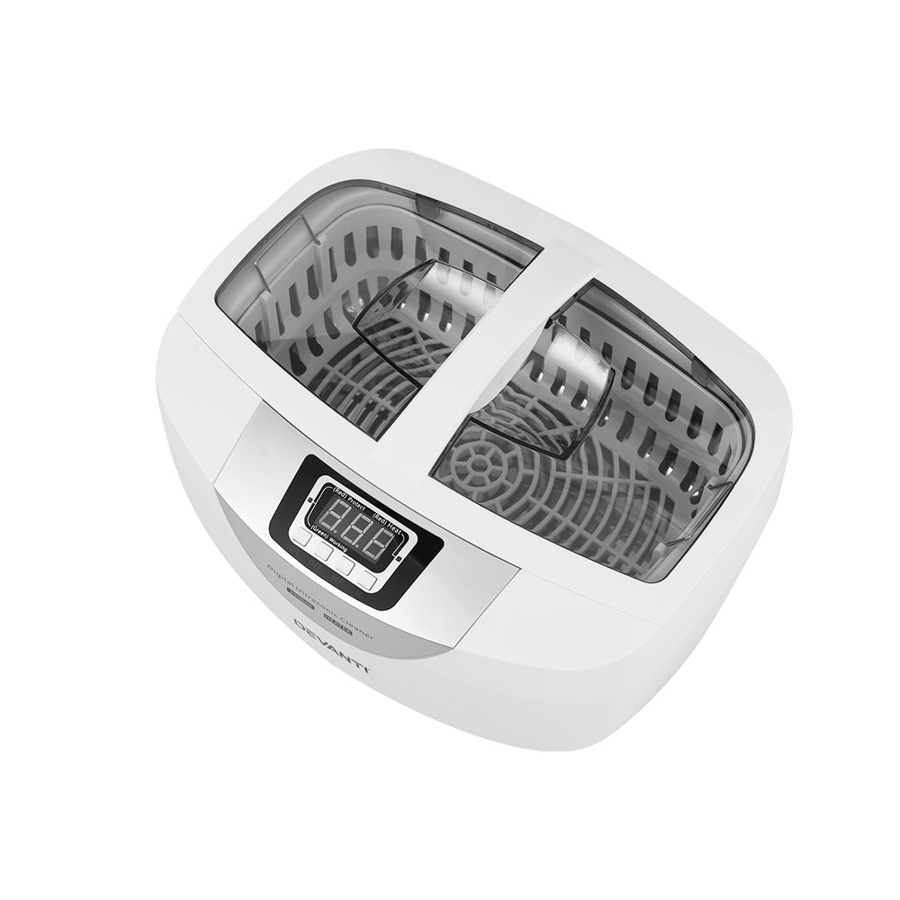 Devanti 2500ml Ultrasonic Cleaner Heater Jewellery Glasses Cleaning Machine 70W 3