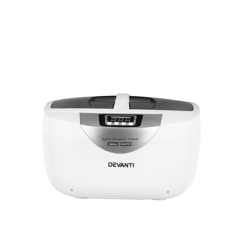 Devanti 2500ml Ultrasonic Cleaner Heater Jewellery Glasses Cleaning Machine 70W 4