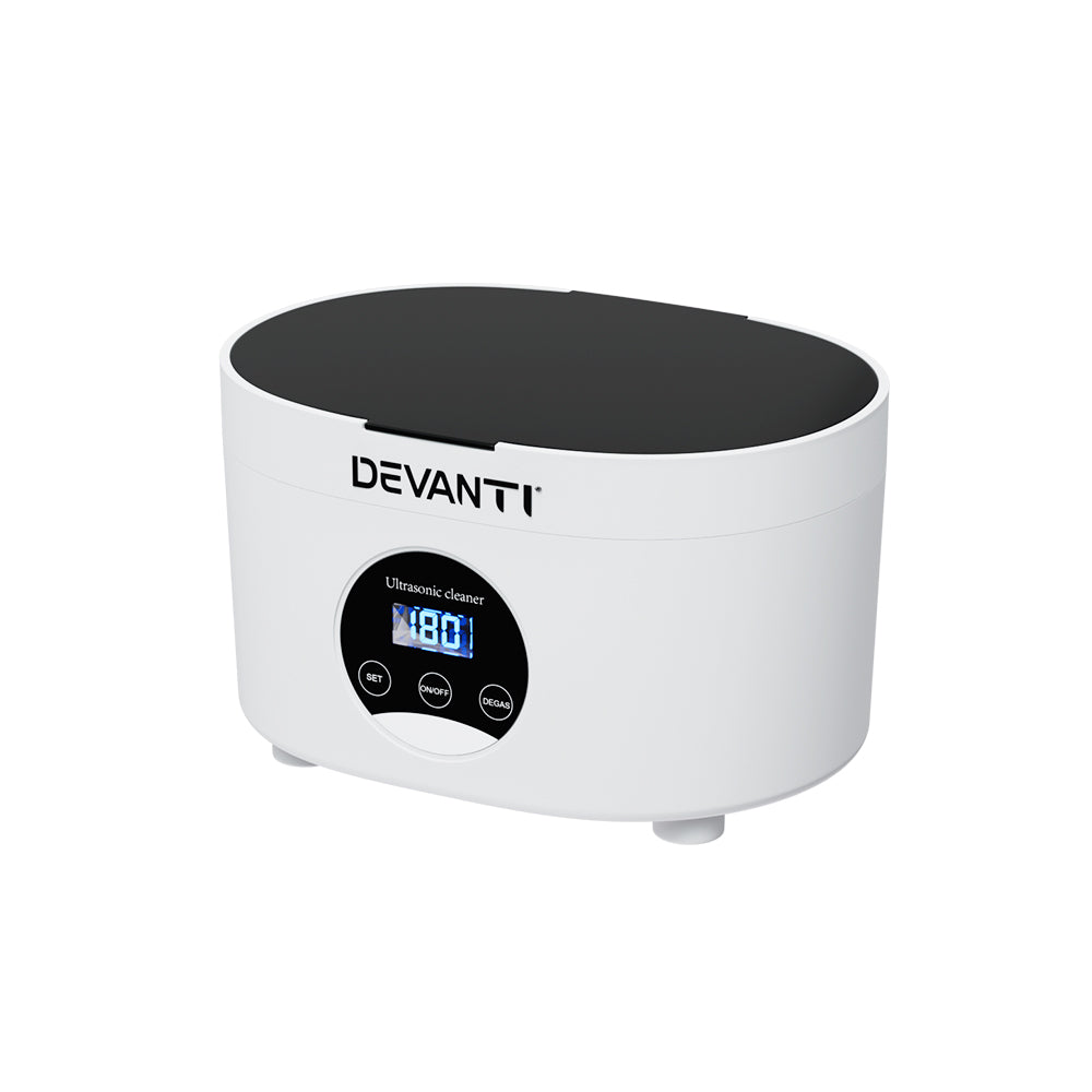 Devanti 600ml Ultrasonic Cleaner Timer Jewellery Glasses Cleaning Machine Degas 3