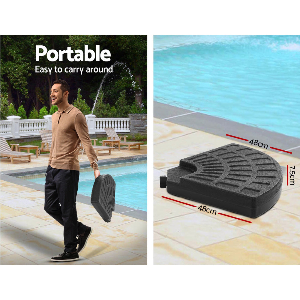 Instahut 3m Outdoor Umbrella w/Base Cantilever Beach Garden Patio Grey 6