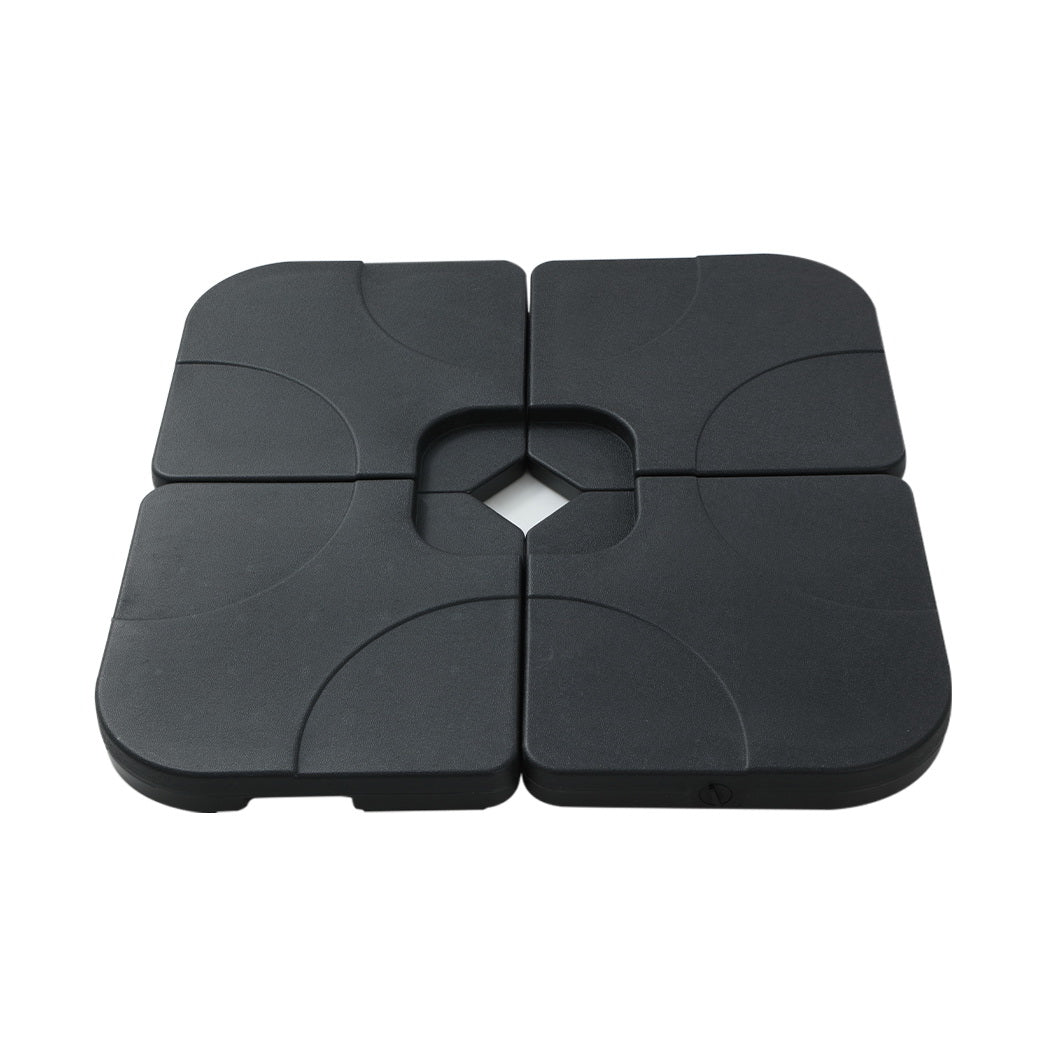 Instahut 3m Outdoor Umbrella w/Base Cantilever Beach Roma 360 Degree Tilt Black 4