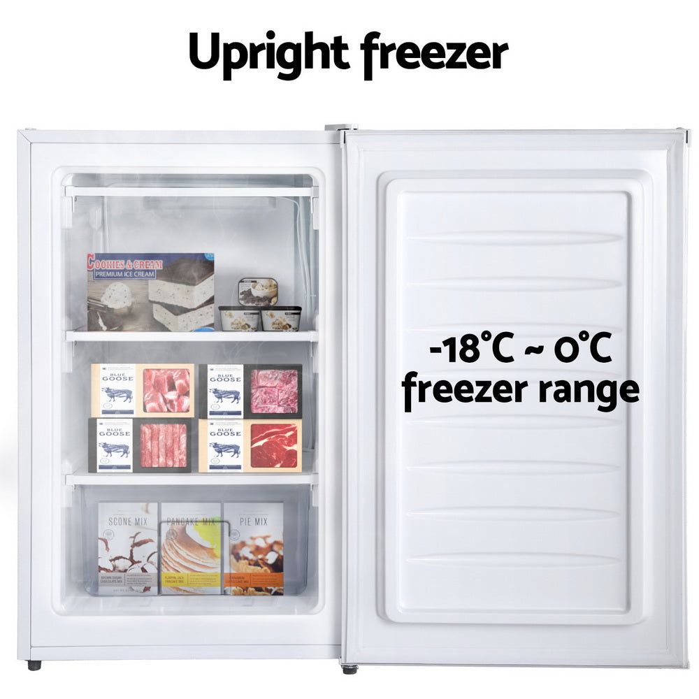 Devanti 81L Upright Freezer Fridge White 3