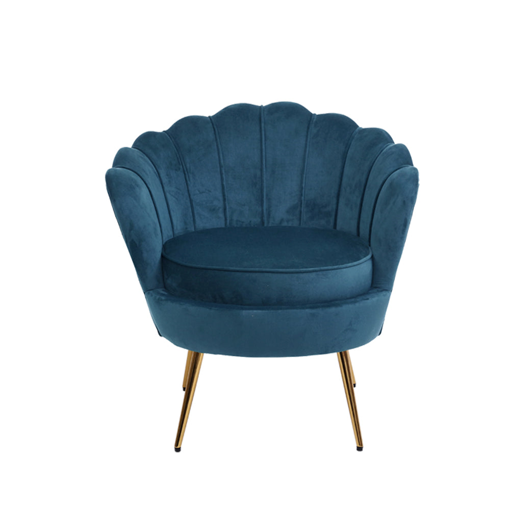 Artiss Armchair Velvet Blue Callista 3