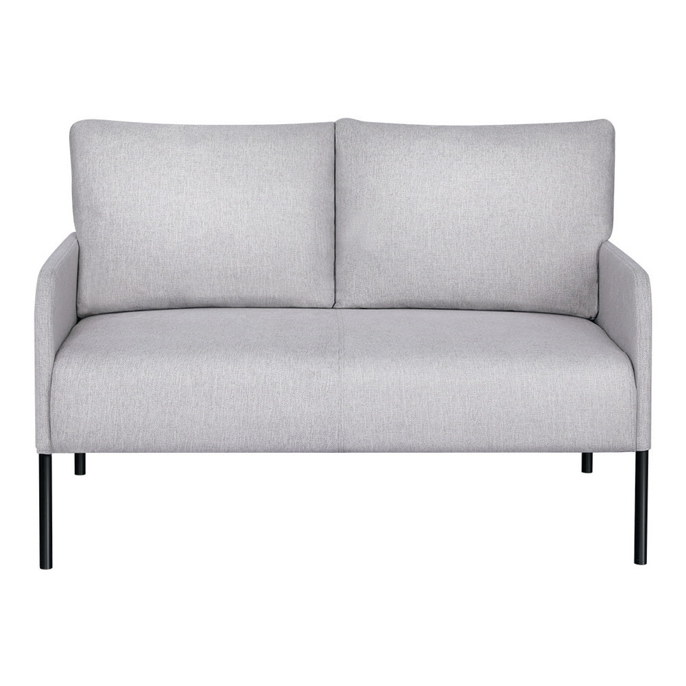 Artiss Armchair 2-Seater Sofa Pillow Linen Grey 3