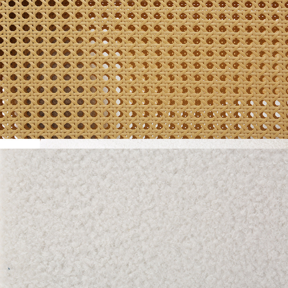 Artiss Armchair Rocking Chair Boucle Rattan White 4