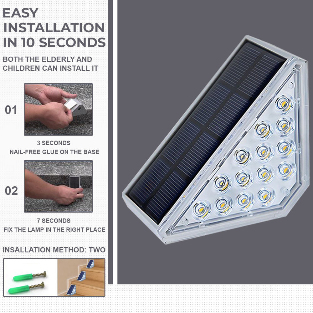 Dimnezz Solar Warm White Triangle Step Lights 5