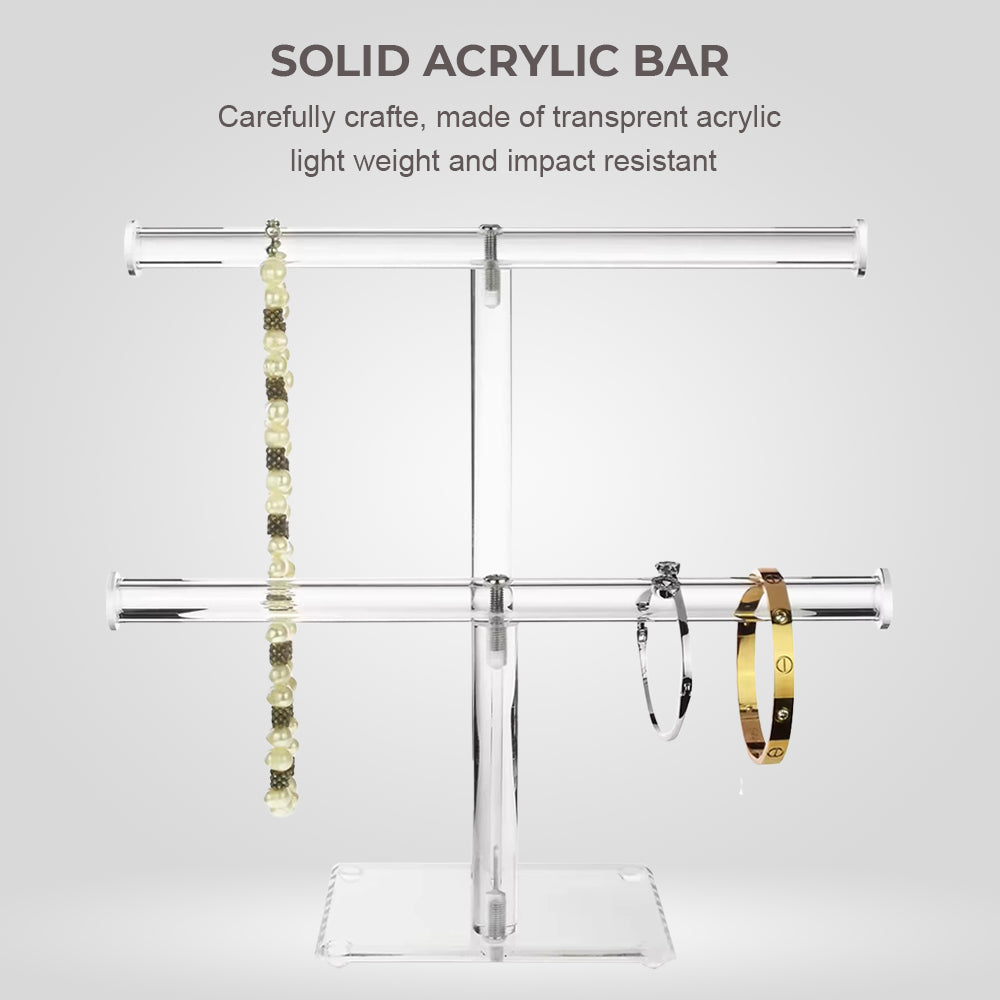 Fashyni Acrylic Jewelry Necklace and Bracelet Stand Organizer 6