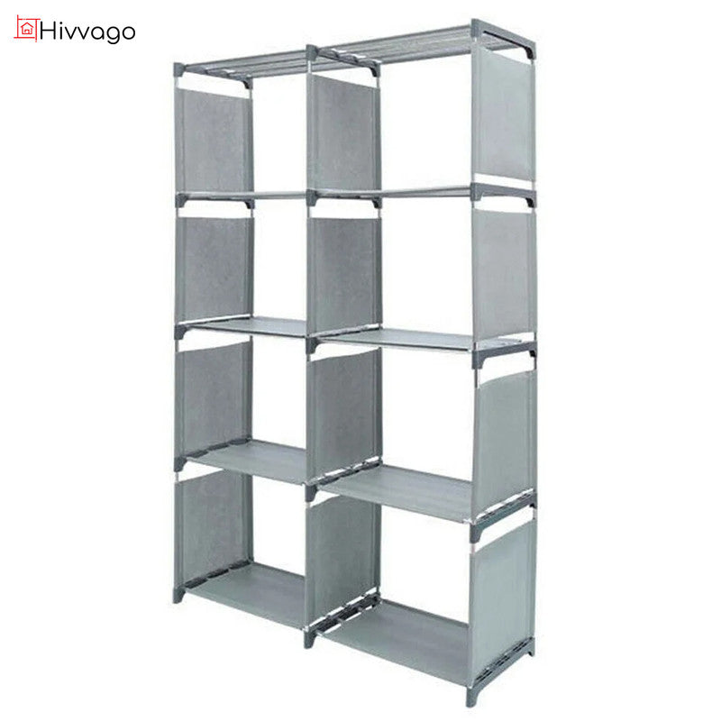 Hivvago 8 Grid Storage Rack Bookshelf Organizer Lightweight Durable Shelf 4