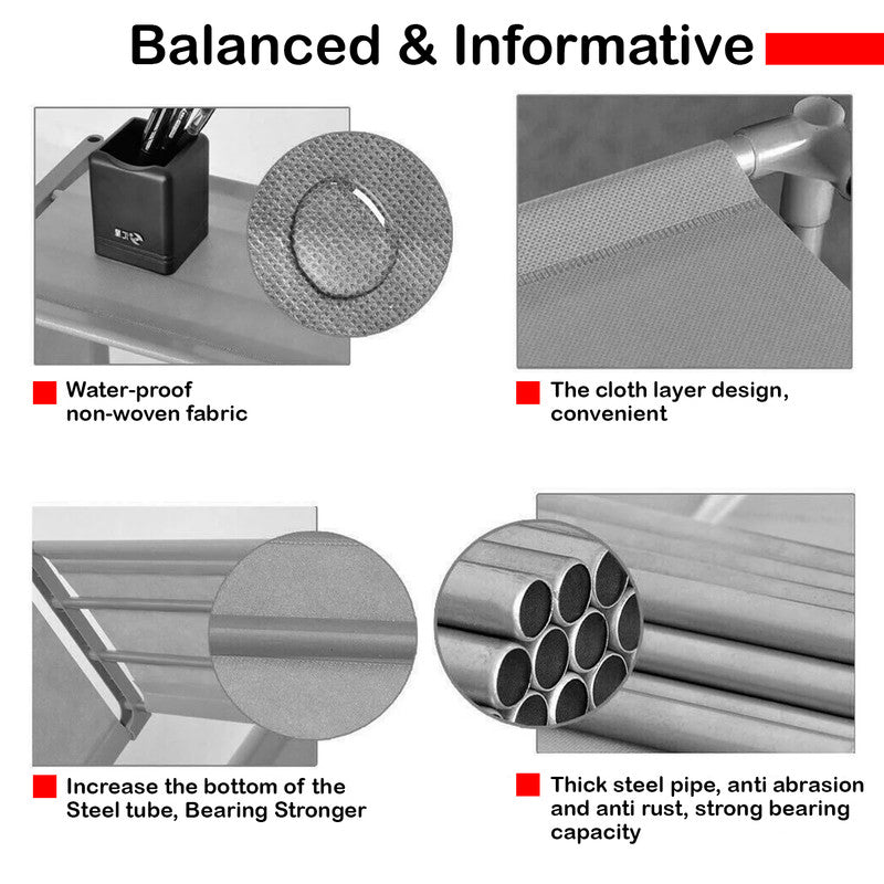 Hivvago 8 Grid Storage Rack Bookshelf Organizer Lightweight Durable Shelf 7