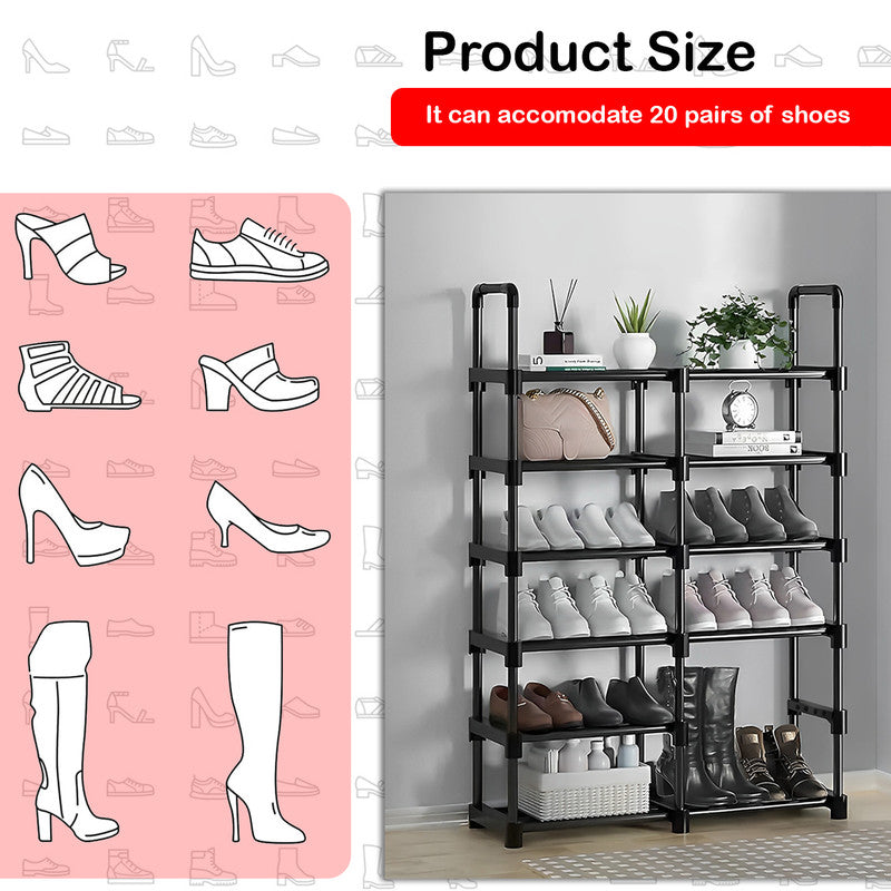 Hivvago 6 Tiers Shoe Rack Storage Organizer Shelf Adjustable Space Saver 4