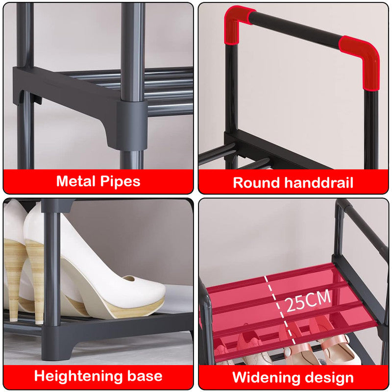 Hivvago 6 Tiers Shoe Rack Storage Organizer Shelf Adjustable Space Saver 6