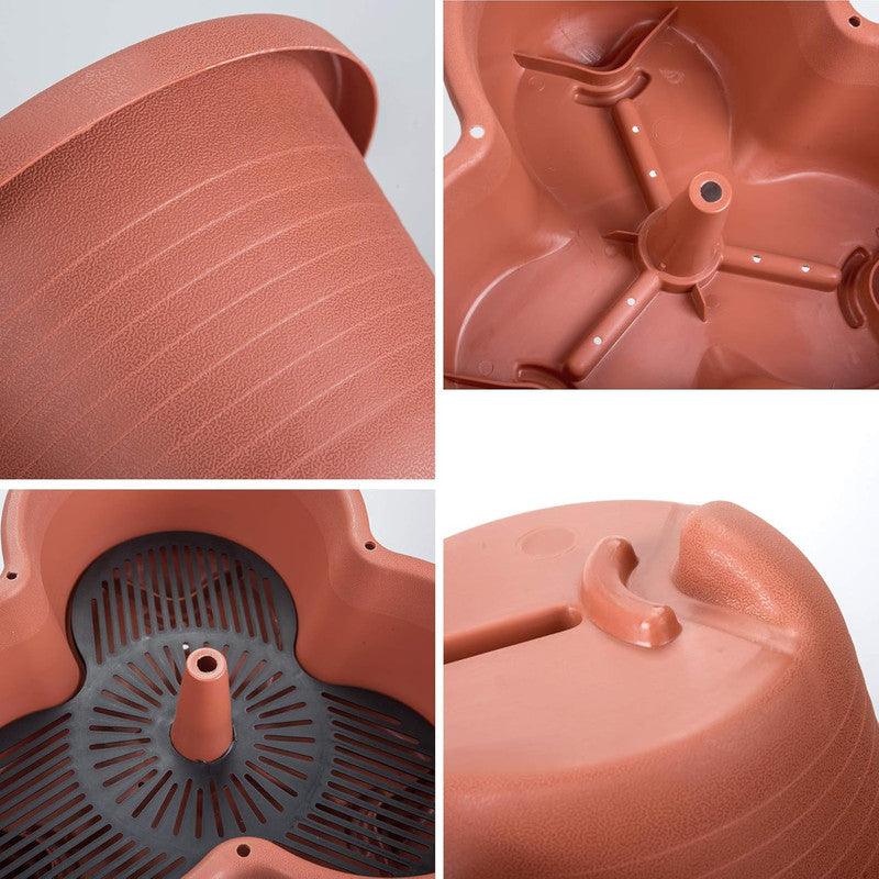 Hivvago 5-Tier Vertical Garden Planter – Stackable Indoor/Outdoor Pot with Base 6