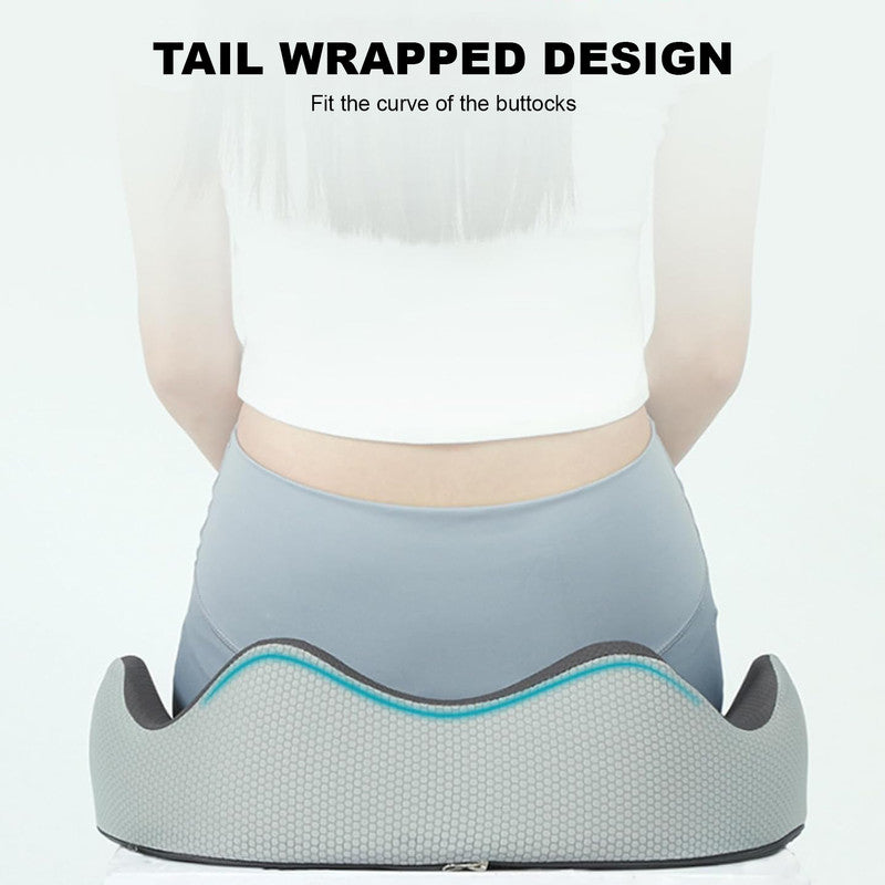 Hivvago Memory Foam Seat Cushion – Ergonomic Support for Office, Car & Home, Grey 6