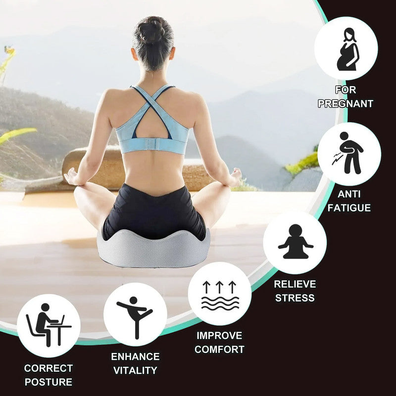 Hivvago Memory Foam Seat Cushion – Ergonomic Support for Office, Car & Home, Grey 8