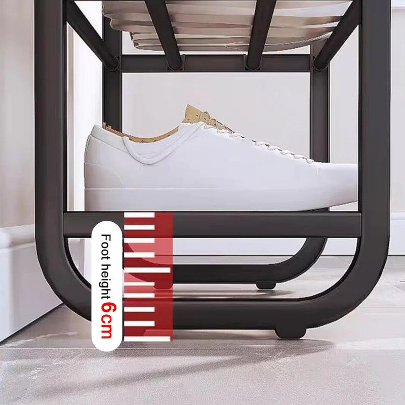 Hivvago 4-Layer Shoe Rack – Compact Steel Frame Organizer for Entryway, Black 4