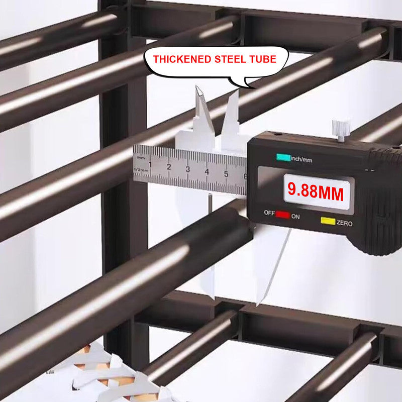 Hivvago 4-Layer Shoe Rack – Compact Steel Frame Organizer for Entryway, Black 5