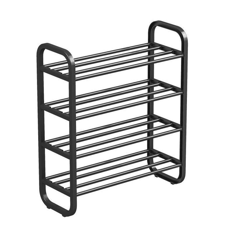 Hivvago 4-Layer Shoe Rack – Compact Steel Frame Organizer for Entryway, Black 7