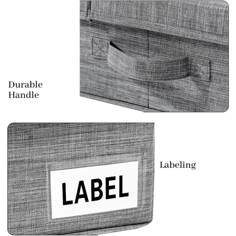 Hivvago Underbed Storage Container – Foldable Box with Lids & Label Pocket 5