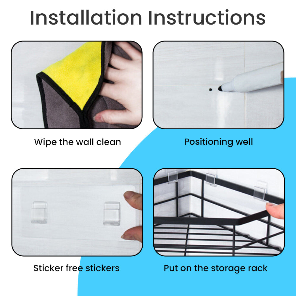 Hivvago Stainless Steel Bathroom Organizer Shelves 4