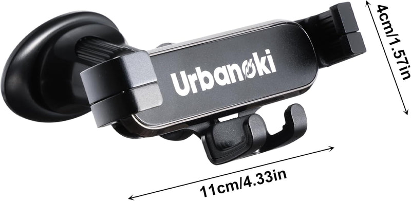 Urbanoki Air Vent Car Phone Holder Mount Strong Grip for Smartphones - Black 3