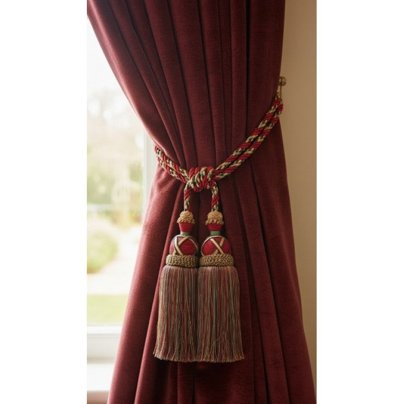 Multi Coloured Double Tassel Curtain Tieback 3