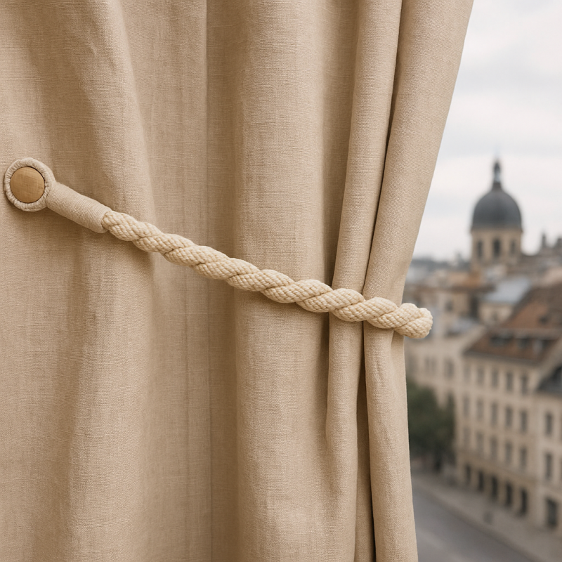 Magnetic weaved rope tieback Natural 3