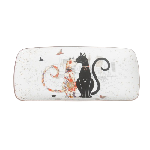 Cat Couple Embossed Entertaining Set 3