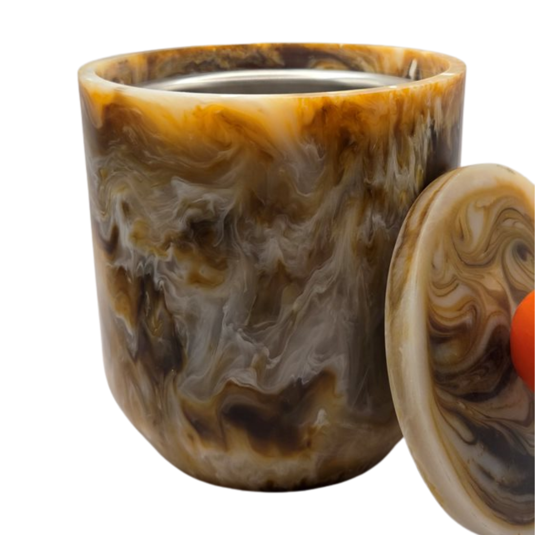 Toffee Resin & Stainless Steel Ice Bucket 4