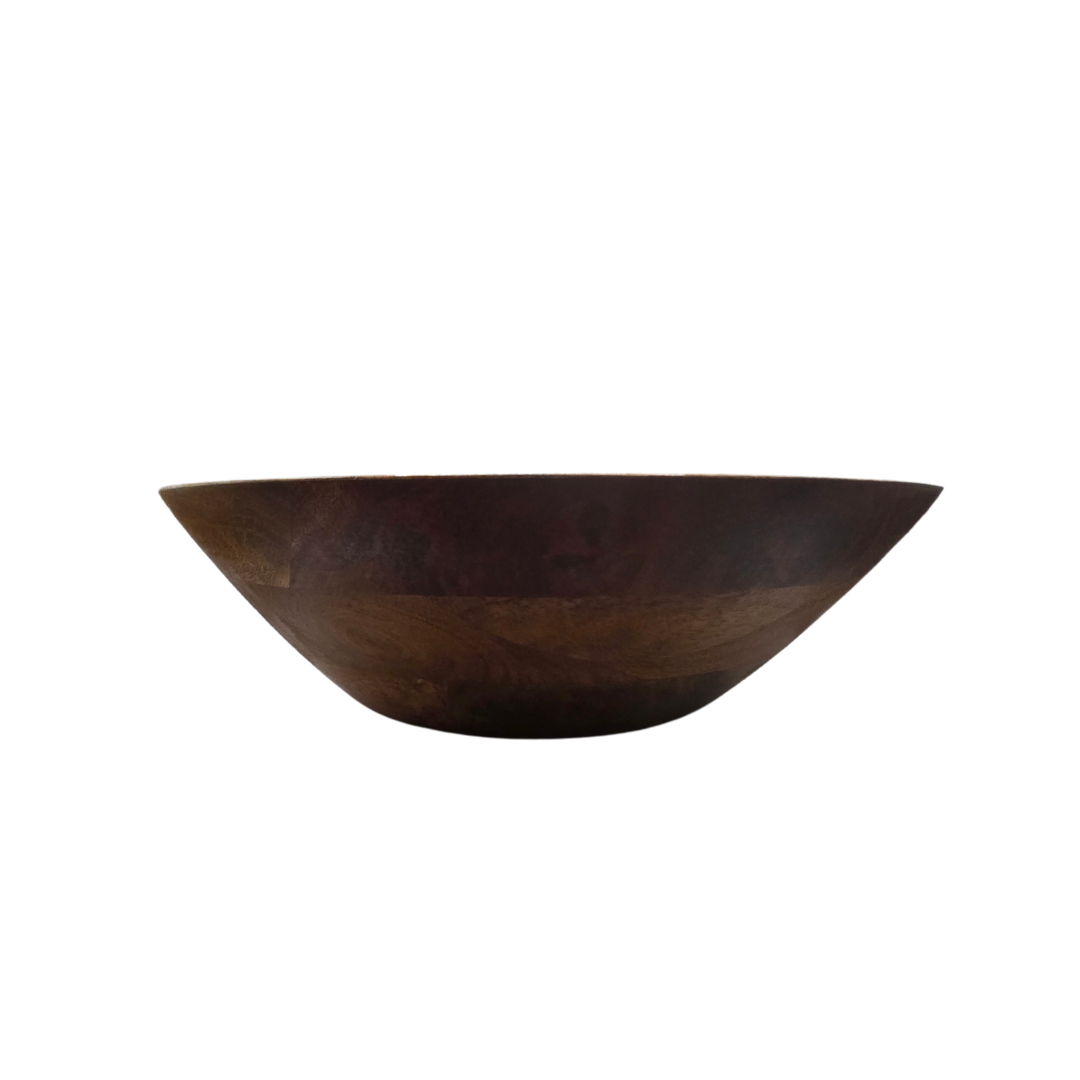 Handcrafted Mango Wood & Enamel Serving Bowl - Natural & Food-Safe 3